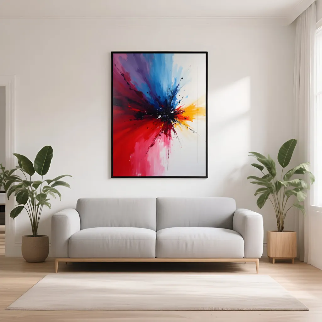 PixuPrint Abstract Art Colorful Explosion