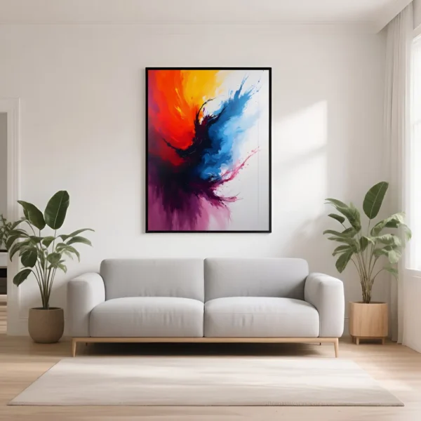 PixuPrint Abstract colorful explosion artwork