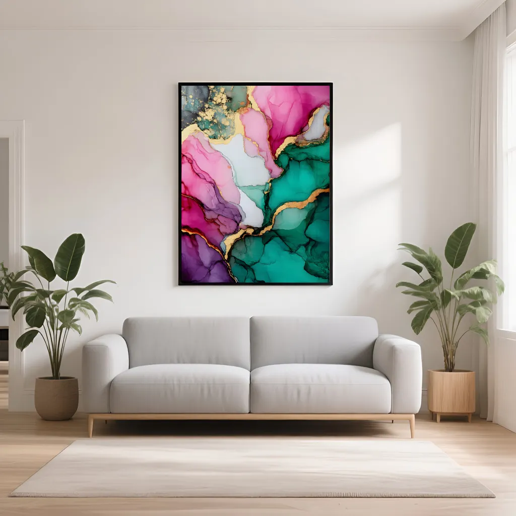 PixuPrint Colorful Abstract Ink Art