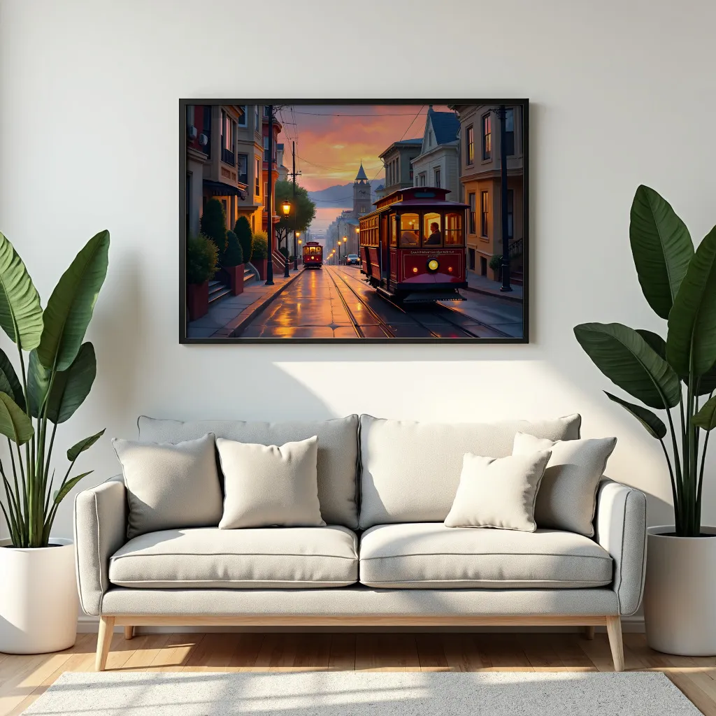 PixuPrint Last Tram at Sunset
