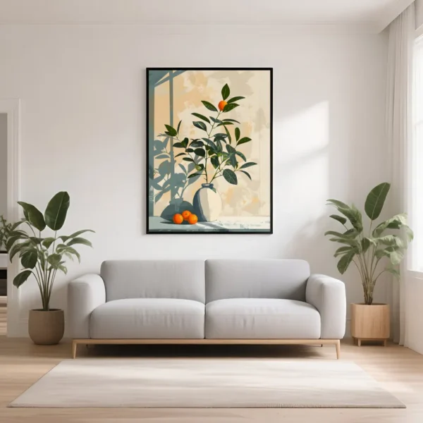 PixuPrint Orangelynch Sitting Table Simple Shapes Boho