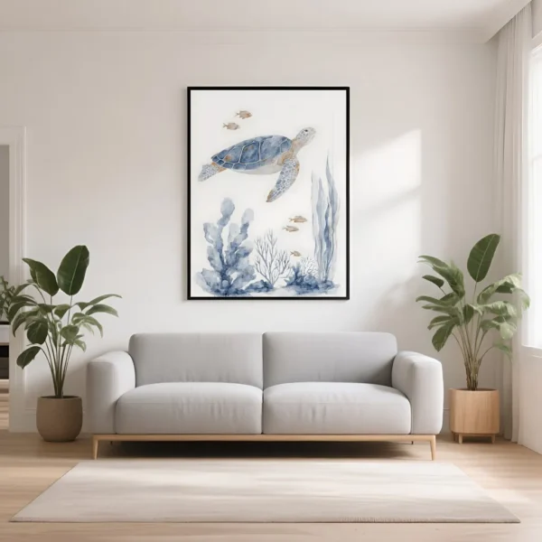 PixuPrint Sea Turtle Coral Scene 4x5