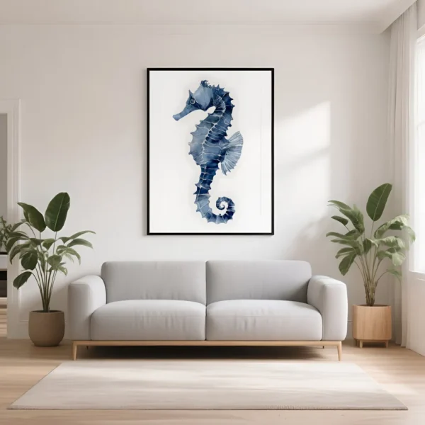 PixuPrint Seahorse Blue