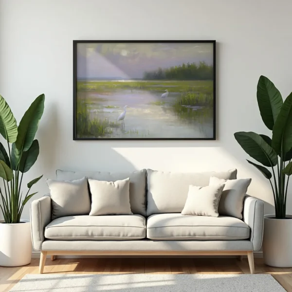 PixuPrint Two Herons at Dawn