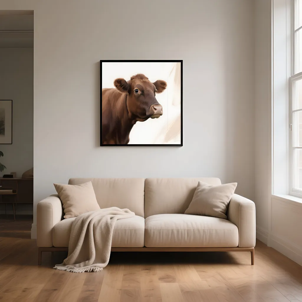 PixuPrint Brown Cow Portrait