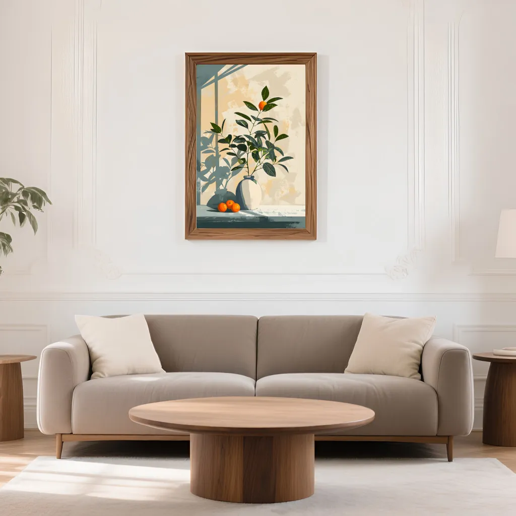 PixuPrint Orangelynch Sitting Table Simple Shapes Boho