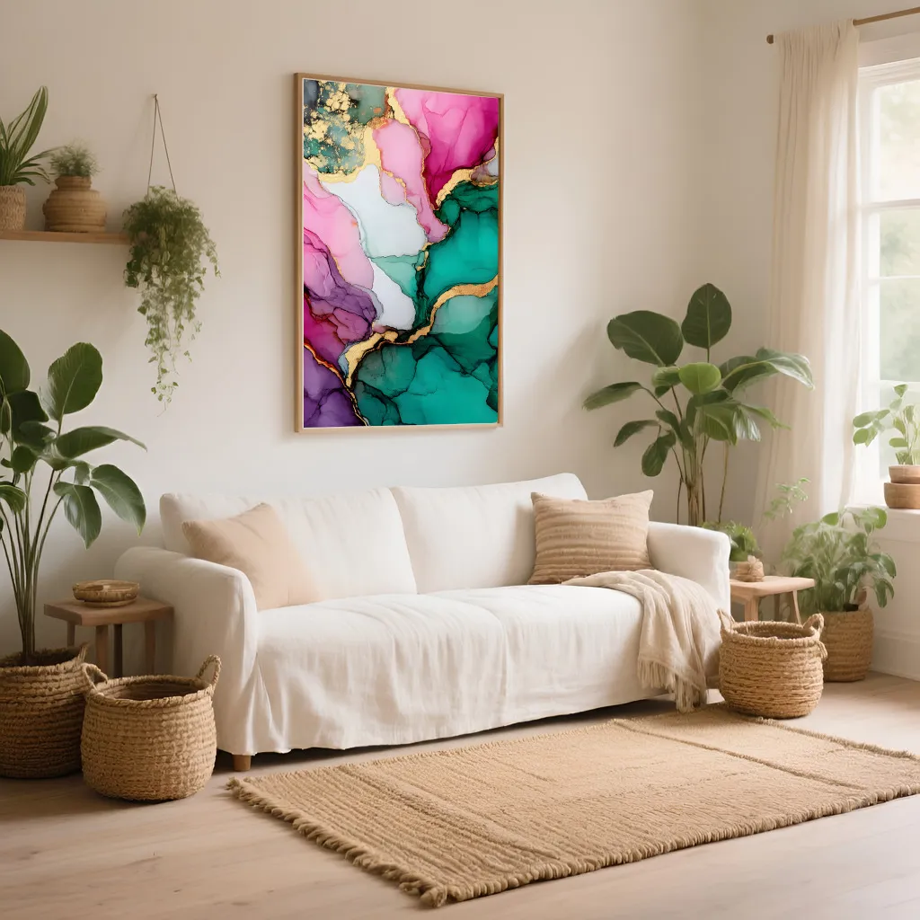 PixuPrint Colorful Abstract Ink Art