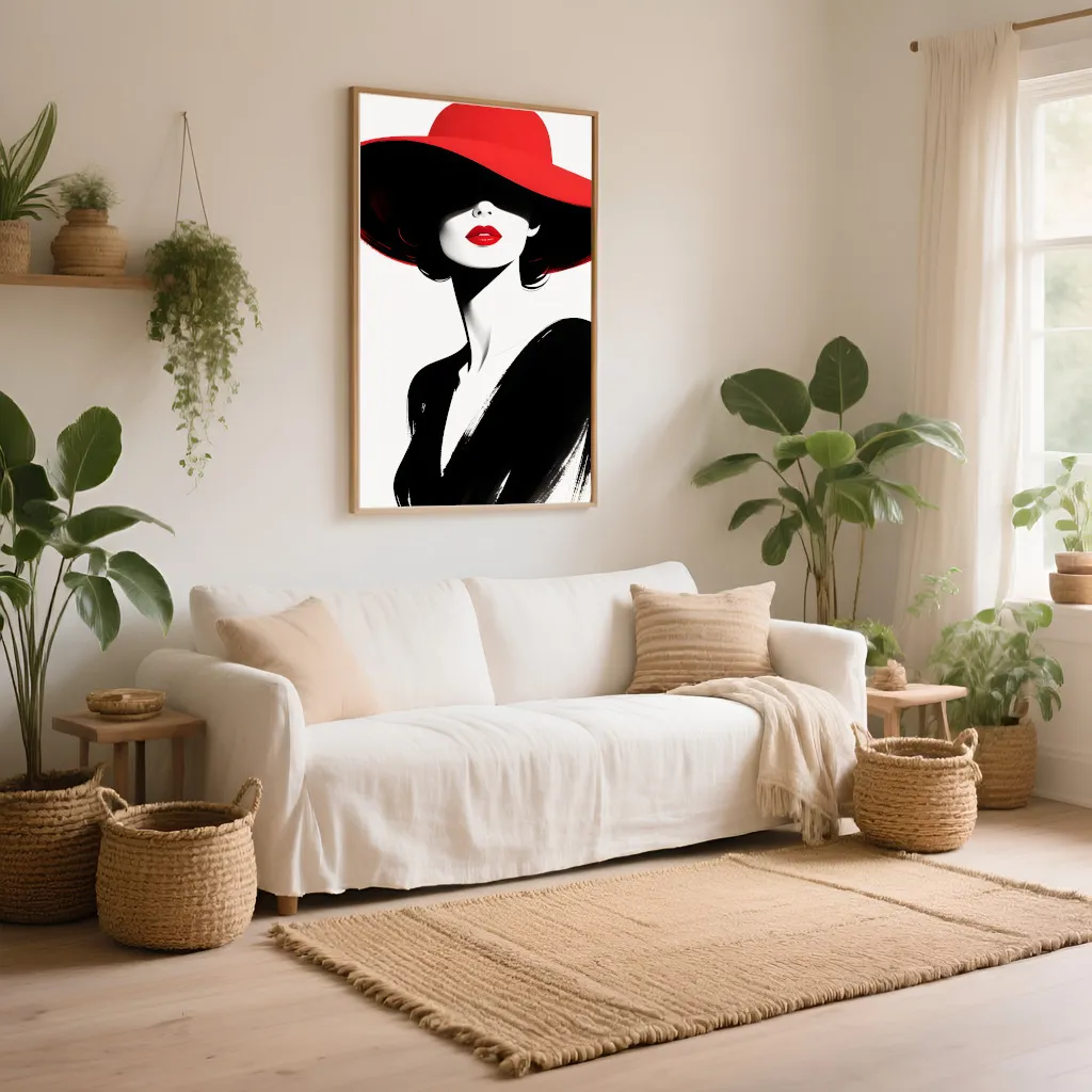 PixuPrint Lady In Red