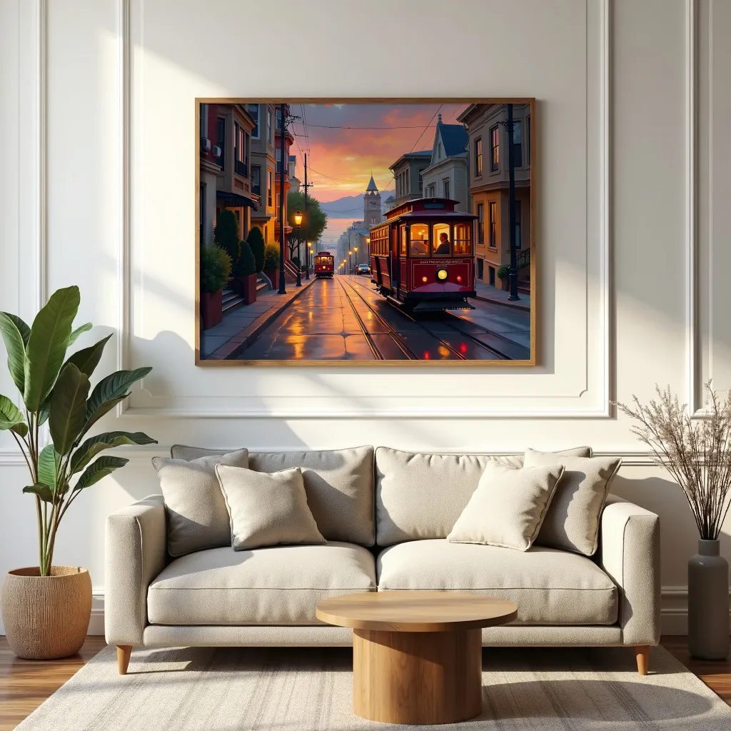 PixuPrint Last Tram at Sunset