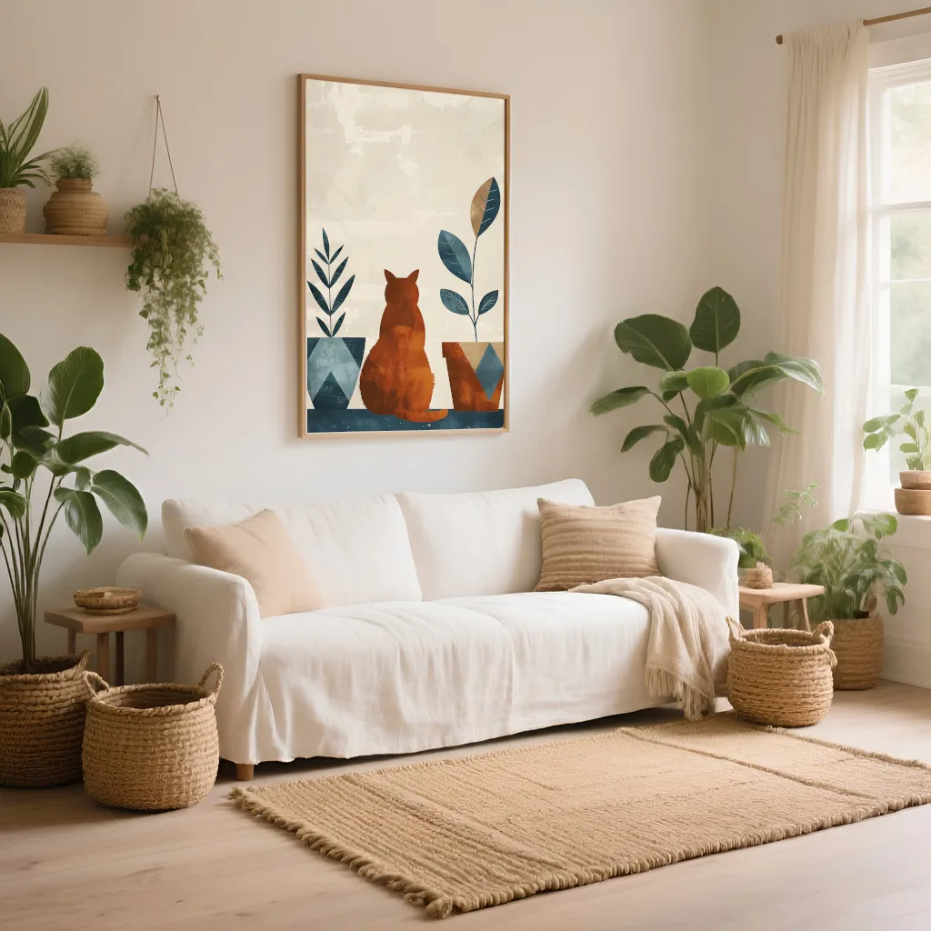 PixuPrint Minimalistic Illustration Geometric Shapes Boho