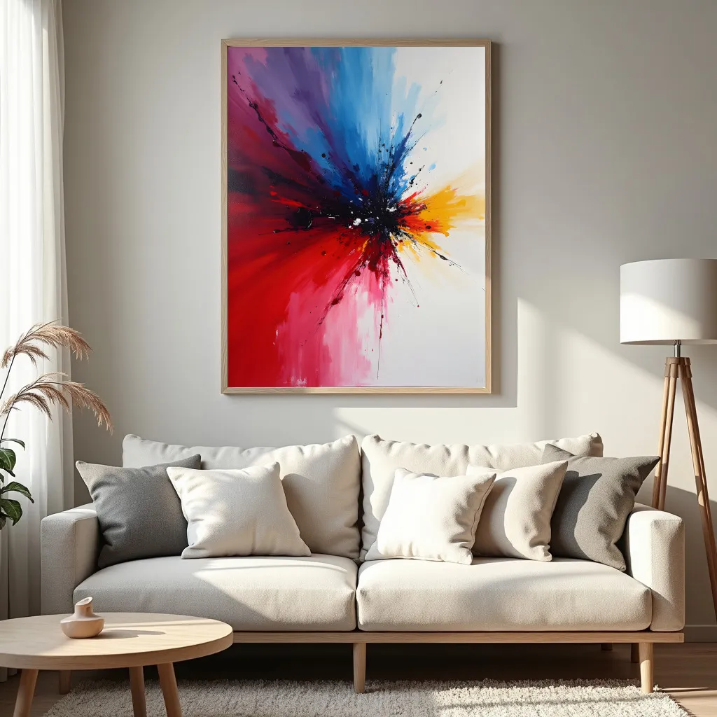 PixuPrint Abstract Art Colorful Explosion