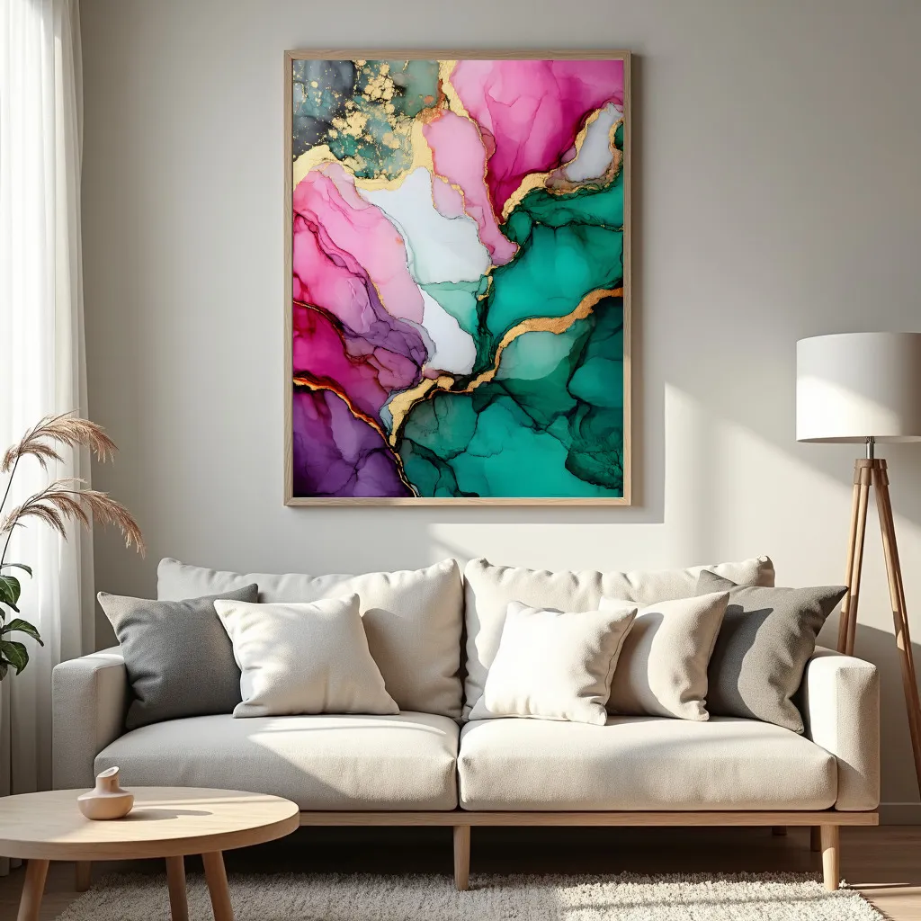 PixuPrint Colorful Abstract Ink Art