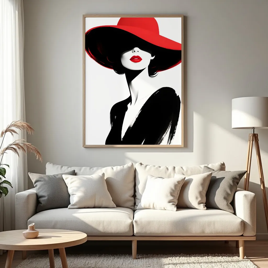 PixuPrint Lady In Red