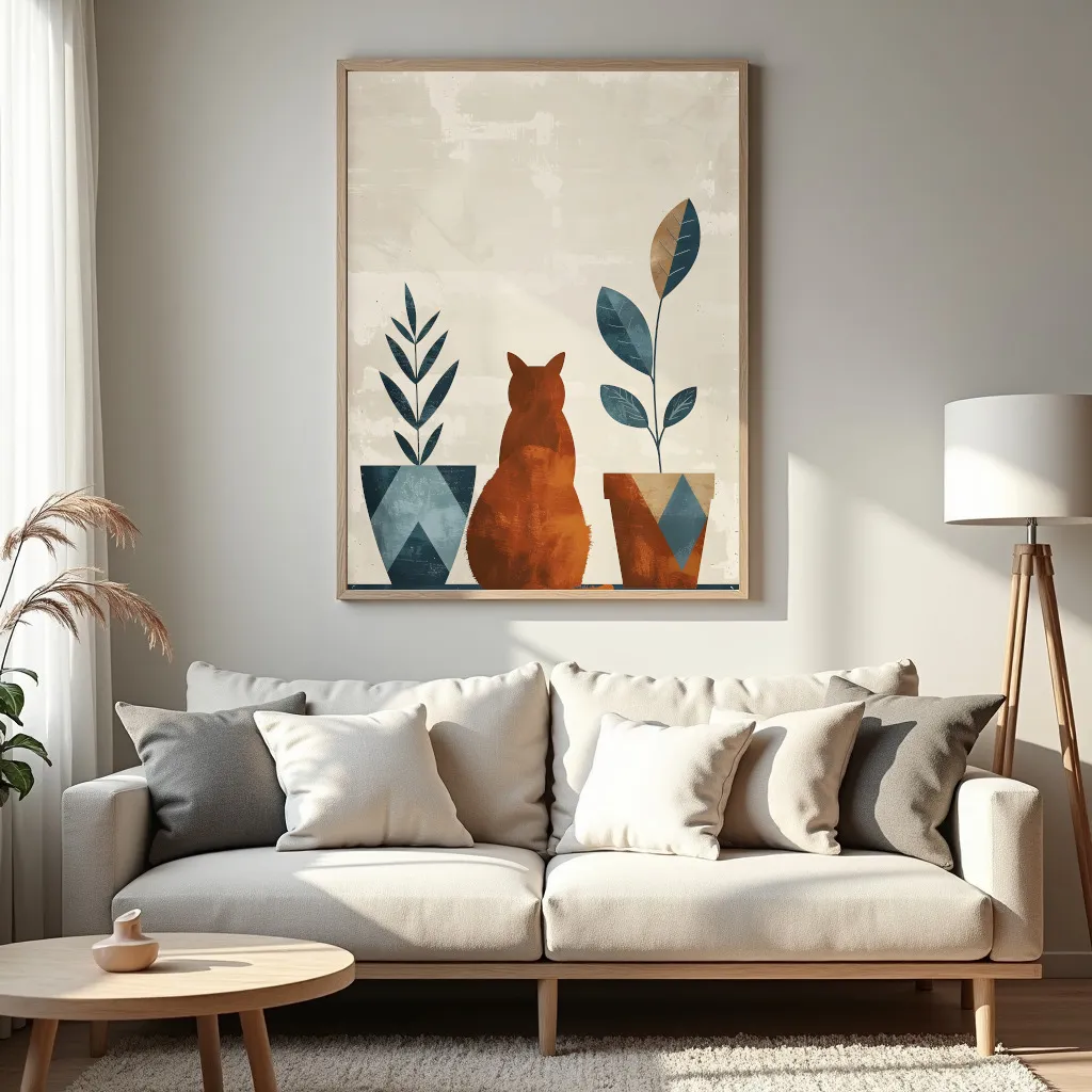 PixuPrint Minimalistic Illustration Geometric Shapes Boho