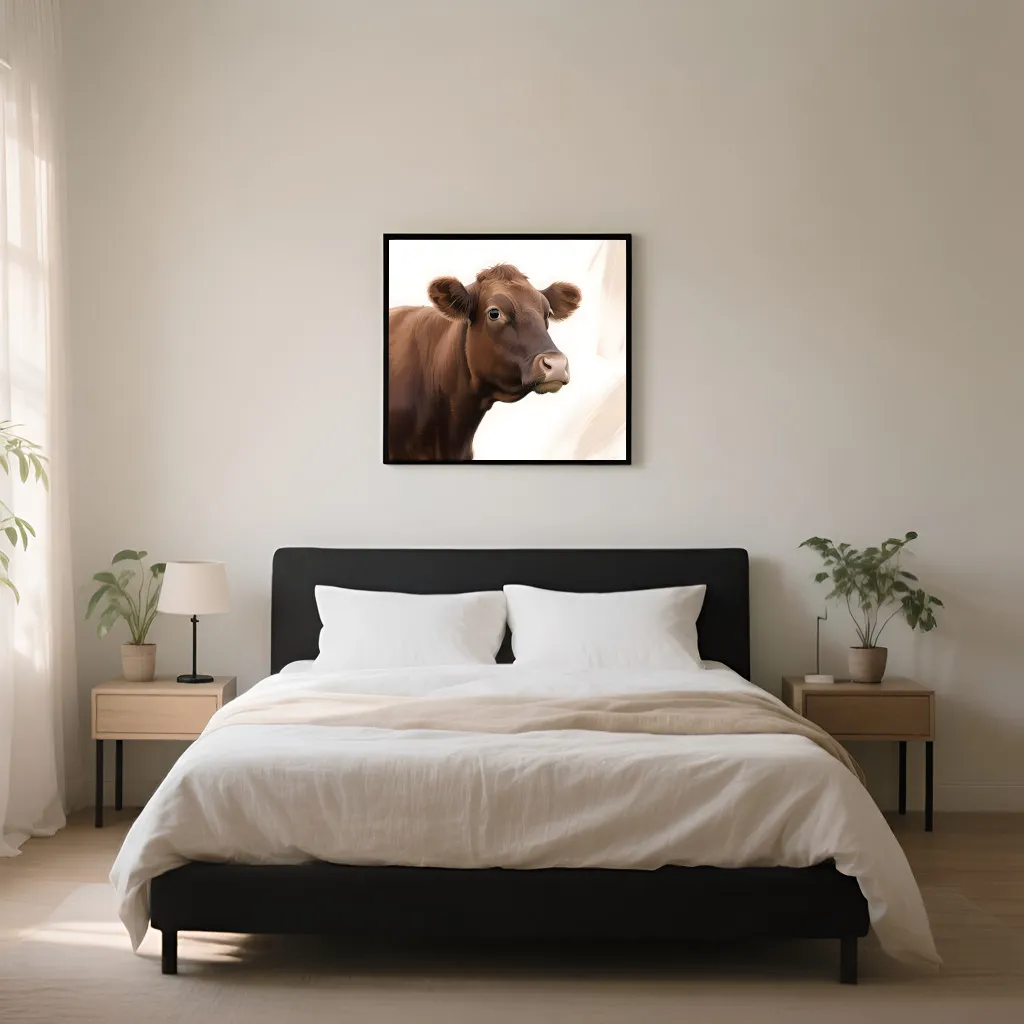 PixuPrint Brown Cow Portrait