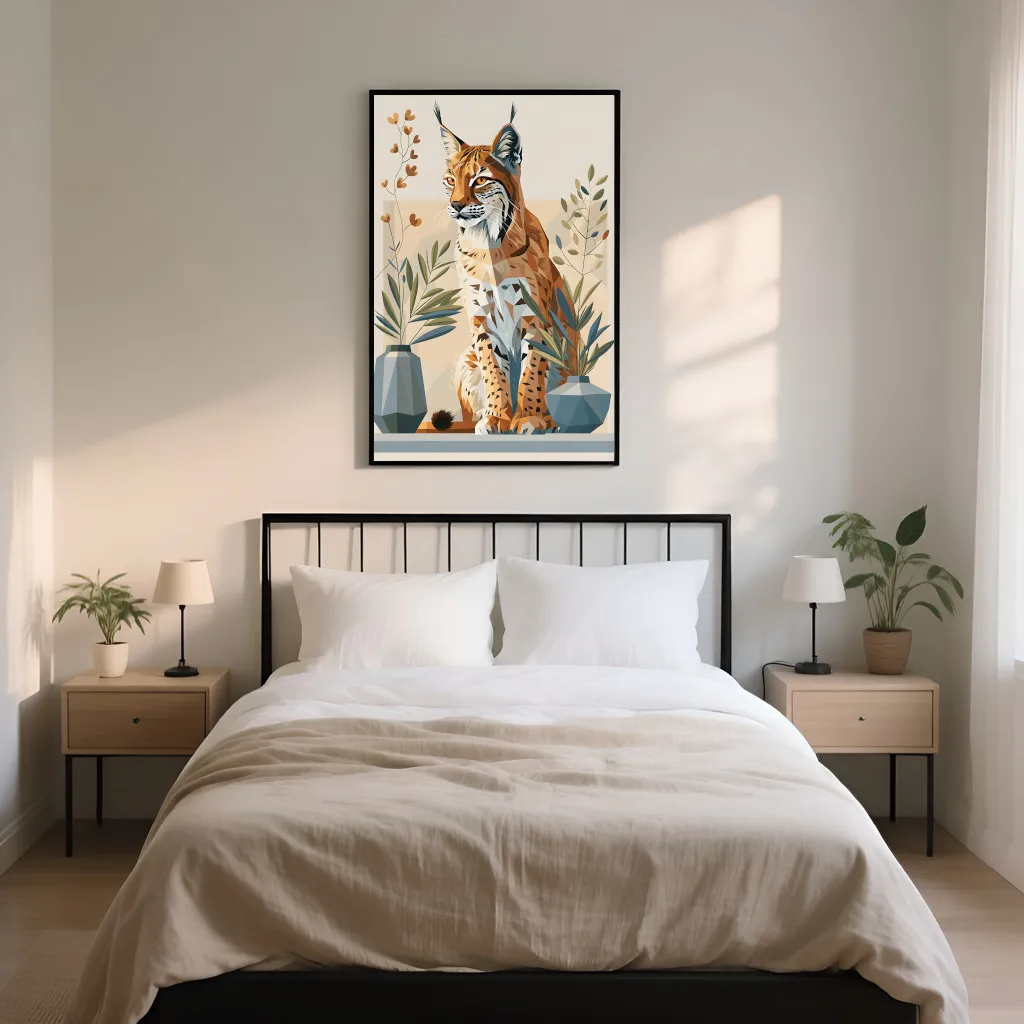 PixuPrint Lynx Sitting Table Simple Shapes Boho