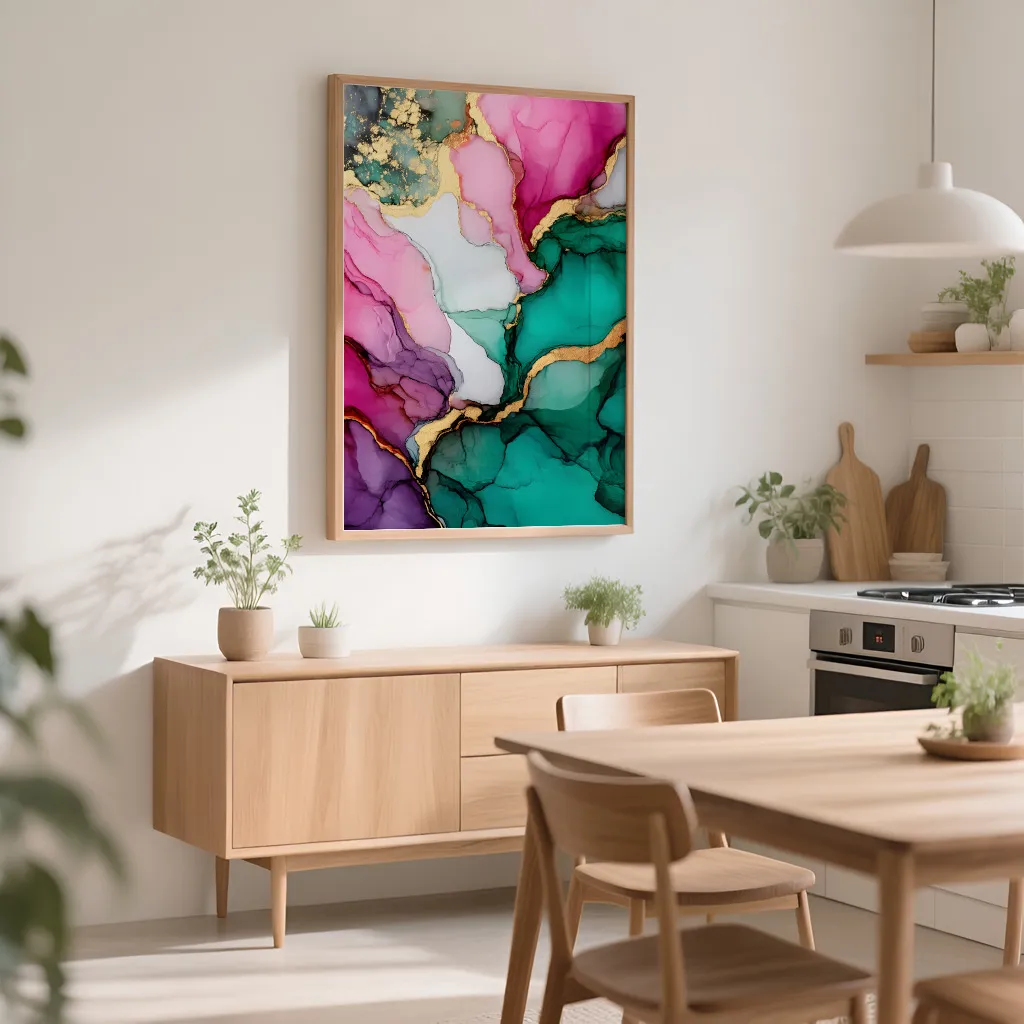 PixuPrint Colorful Abstract Ink Art
