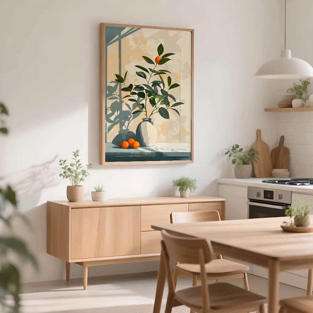 PixuPrint Orangelynch Sitting Table Simple Shapes Boho