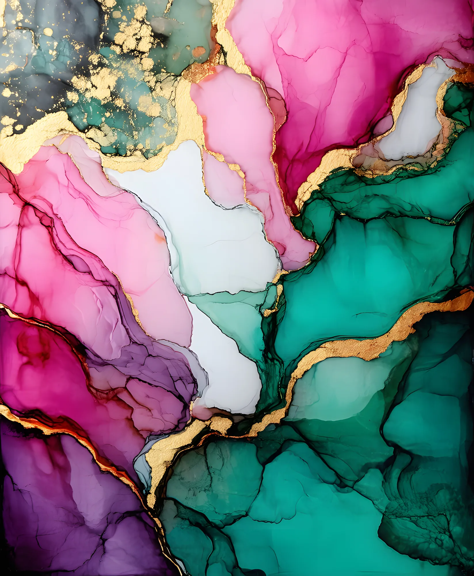 PixuPrint Colorful Abstract Ink Art