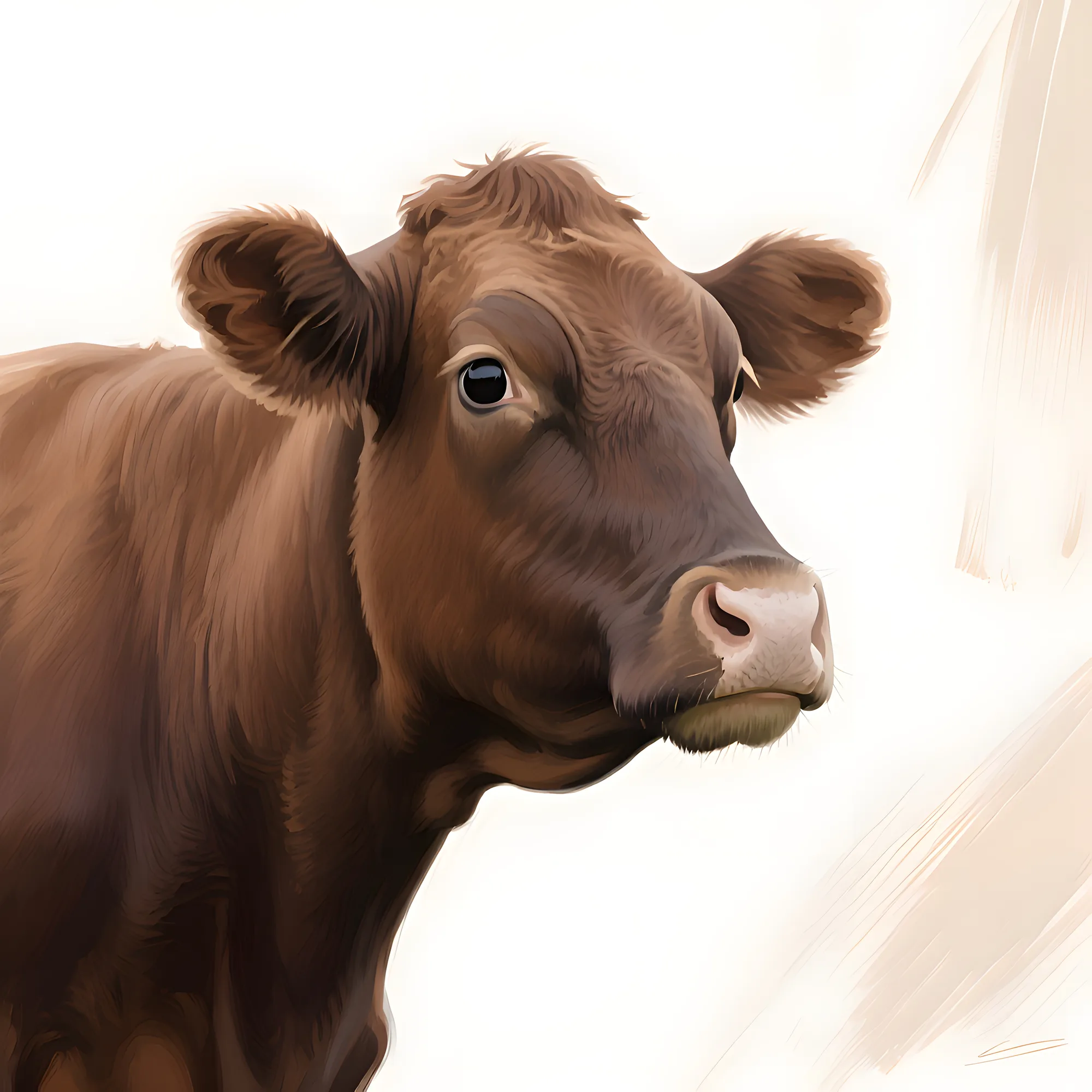 PixuPrint Brown Cow Portrait