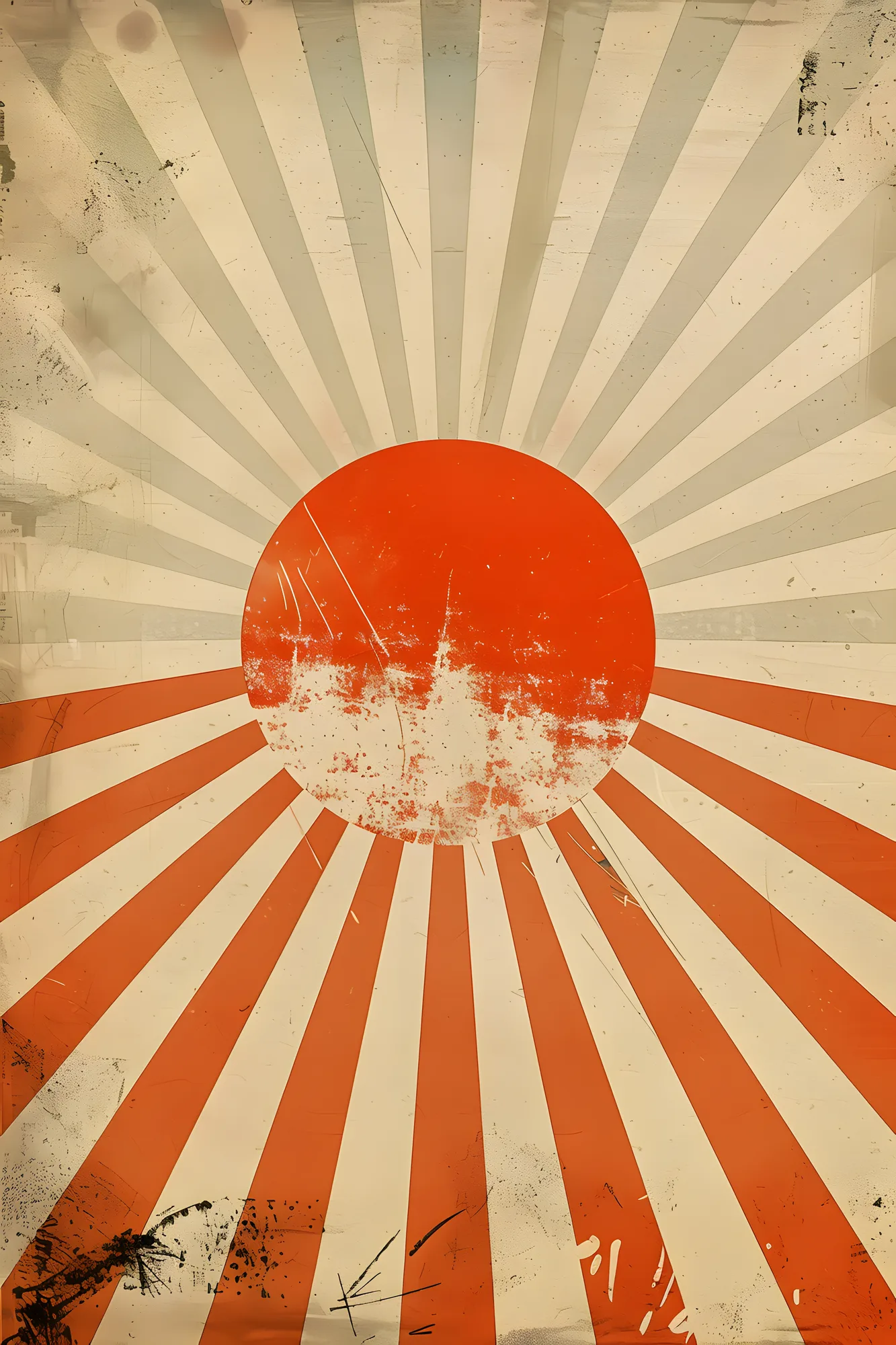PixuPrint Sun Rays Poster Design Retro Boho